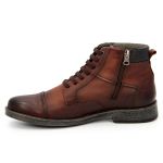 051GRIF-Bota Coturno masculino em couro forrado(SALDO DE ESTOQUE)