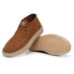 19004LC-Sapatênis Masculino de Couro - Estilo e Conforto Capuccino