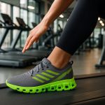 1027LLZ - Tênis Esportivo para Academia e Atividades Física cinza verde