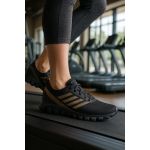 1027LLZ - Tênis Esportivo para Academia e Atividades Física Preto dourado