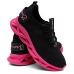 1053LLZ-Tenis Feminino para Atividades Físicas Conforto e Design Premium rosa 