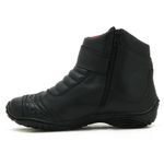 095AT-Bota Motociclista Em Couro Legítimo Na Cor Preto 