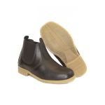 551601KPKNSASCFE-Botina Infanto-Juvenil 23ao36 Confort couro nobre Marrom