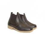 551601KPKNSASCFE-Botina Infanto-Juvenil 23ao36 Confort couro nobre Marrom