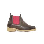 551601KPKNSASCFE-Botina Infanto-Juvenil 23ao36 Confort couro nobre Rosa