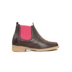 551601KPKNSASCFE-Botina Infanto-Juvenil 23ao36 Confort couro nobre Rosa
