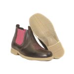 551601KPKNSASCFE-Botina Infanto-Juvenil 23ao36 Confort couro nobre Rosa