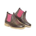 551601KPKNSASCFE-Botina Infanto-Juvenil 23ao36 Confort couro nobre Rosa