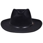 A4280CLA-Chapéu Social Masculino em feltro tipo exportação Preto
