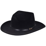A4280CLA-Chapéu Social Masculino em feltro tipo exportação Preto