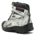 244AT-Coturno Adventure Shoes Trekking em couro legítimo na cor branco sujo