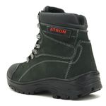 244AT-Coturno Adventure Shoes Trekking em couro legítimo na cor preto