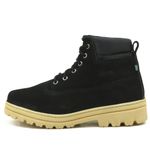 256-Coturno Adventure de couro robusto nobuck para trilha na cor preto