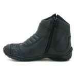 271AT-Bota para motociclista em couro Legitimo com proteção na cor preto
