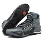 Kart, tenis de couro natural cores com reforços borracha 313 Cinza