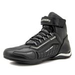 Kart, tenis de couro natural cores com reforços borracha 313 Preto