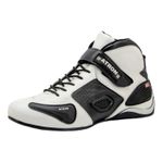Bota motors de couro Corrida ideal p/automobilismo 314 Branco