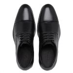 4301LCS-Sapato Social Masculino couro forrado couro fino Preto