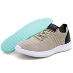 Tenis Masculino Knit ultra leve forrado couro palm gel 545 Bege