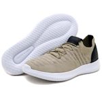 Tenis Masculino Knit ultra leve forrado couro palm gel 545 Bege