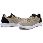 Tenis Masculino Knit ultra leve forrado couro palm gel 545 Bege