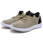 Tenis Masculino Knit ultra leve forrado couro palm gel 545 Bege