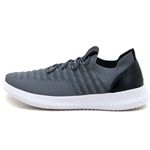 Tenis Masculino Knit ultra leve forrado couro palm gel 545 Cinza