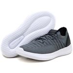Tenis Masculino Knit ultra leve forrado couro palm gel 545 Cinza