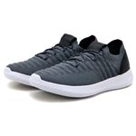 Tenis Masculino Knit ultra leve forrado couro palm gel 545 Cinza