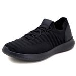Tenis Masculino Knit ultra leve forrado couro palm gel 545 Preto