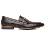 58850TW-Sapato Social Masculino feito a mão em couro croco Loafer premium 58850 Cafe