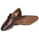58850TW-Sapato Social Masculino feito a mão em couro Loafer premium Marrom (SALDO DE ESTOQUE)