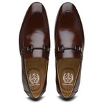 58850TW-Sapato Social Masculino feito a mão em couro Loafer premium Marrom (SALDO DE ESTOQUE)