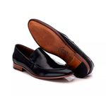 58854TCW-Sapato Social Masculino feito a mão em couro Loafer premium 58854 Preto