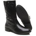 9094GRIF-Bota Feminina couro moda inverno conforto Preto