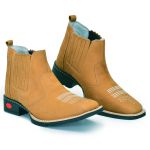Country Bota Masculina cano curto nobuck couro AE4520 castor