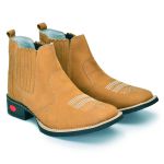 Country Bota Masculina cano curto nobuck couro AE4520 castor