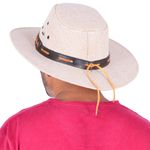 CA01CLA-Chapeu Estilo Americano em Juta tipo exportação Marrom