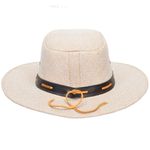 CA01CLA-Chapeu Estilo Americano em Juta tipo exportação Marrom
