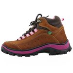 019AT-Coturno Adventure Feminino em legitimo couro forrado castor