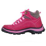 019AT-Coturno Adventure Feminino em legitimo couro forrado bordo rosa