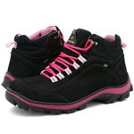 019AT-Coturno Adventure Feminino em legitimo couro forrado preto