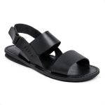 R26TCW-Sandalia Masculina couro descanso, elegancia conforto Preto