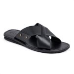 R27TCW-Sandalia Masculina couro descanso, elegancia conforto Preto