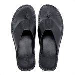 R28TCW-Sandalia Masculina couro descanso, elegancia conforto Preto