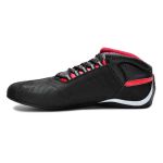 312AT-Tênis para motociclista em couro legitimo com refletivo de cano baixo na cor preto nbk