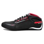 312AT-Tênis para motociclista em couro legitimo com refletivo de cano baixo na cor preto nbk