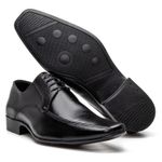 4605BGI-Sapato Social Masculino em Couro nobre Bico fino Preto