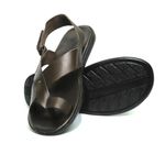 R21TCW-Sandalia Masculina de couro descanso,elegancia e conforto para seus pés Marrom (SALDO ESTOQUE)