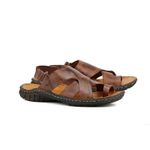 R50TCW-Sandalia Masculina couro descanso, elegancia conforto Marrom (SALDO ESTOQUE) 